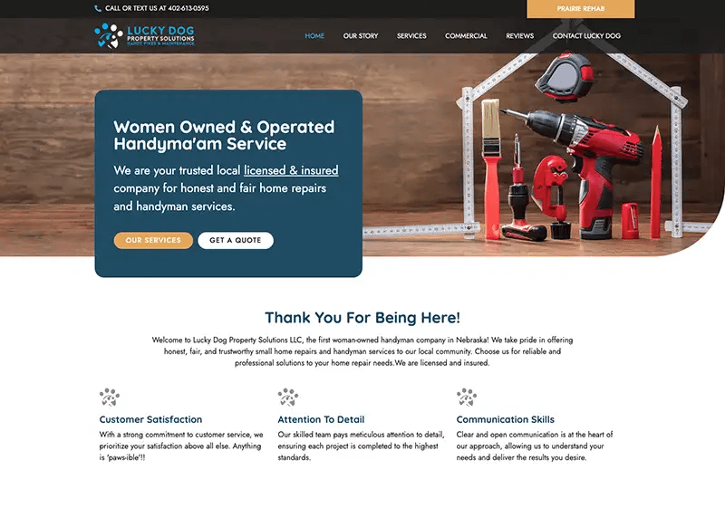 New Handyman Service Website Launched - Lucky Dog Property Solutions