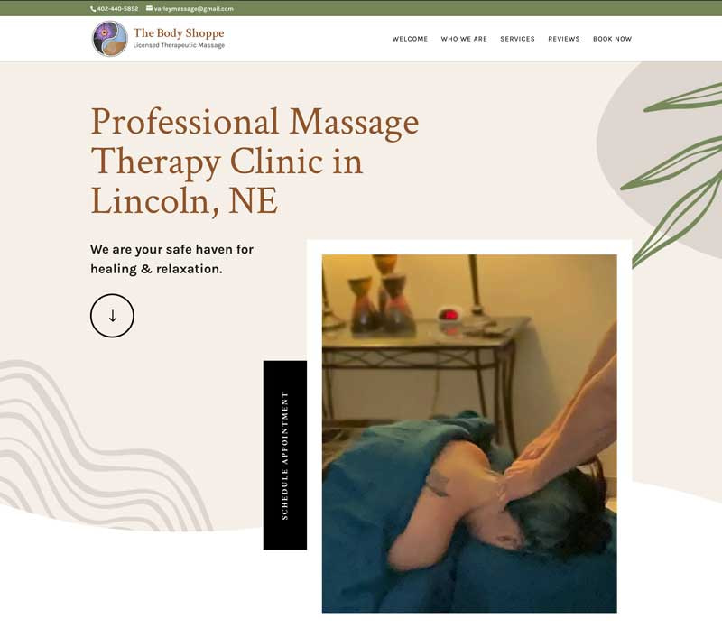 GenR8's Newly Launched Landing Page for The Body Shoppe, Lincoln.